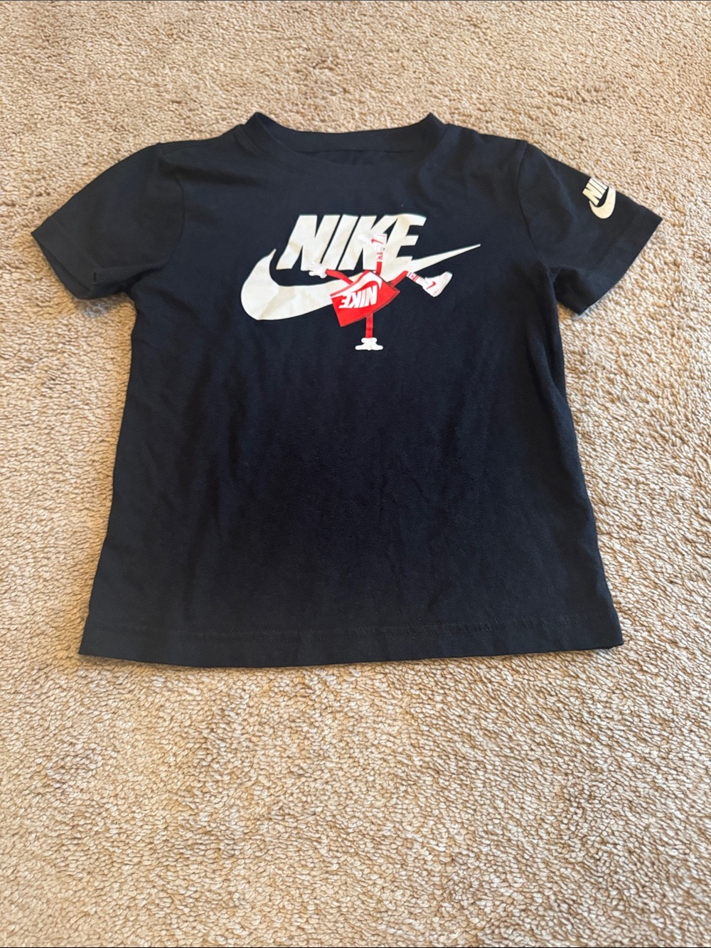 Nike Kids Short Sleeve Logo Tees in Black, Blue, Gray & Yellow - Picture 6 of 7